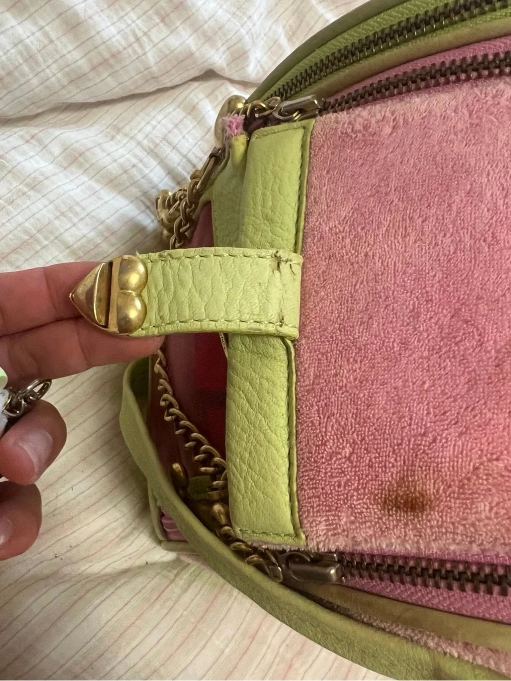 Vintage Juicy Couture pink and green Girl's Best Friend dog carrier